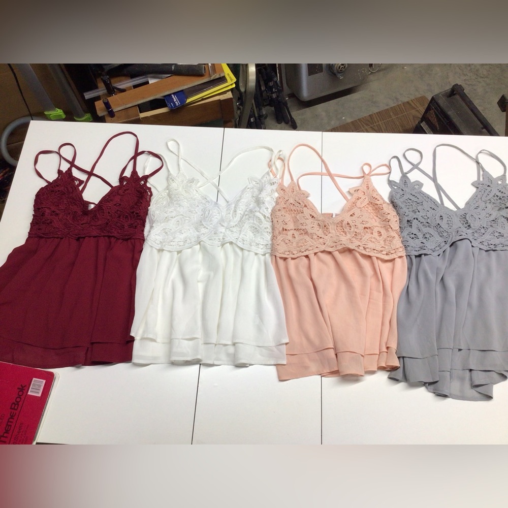 4 babydoll style tops sz XL from amazon